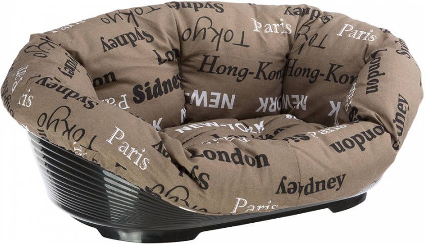 ferplast L 70, 5 x B 52 x H 23, 5 cm Hondenmand Siesta Deluxe + kussen Cities
